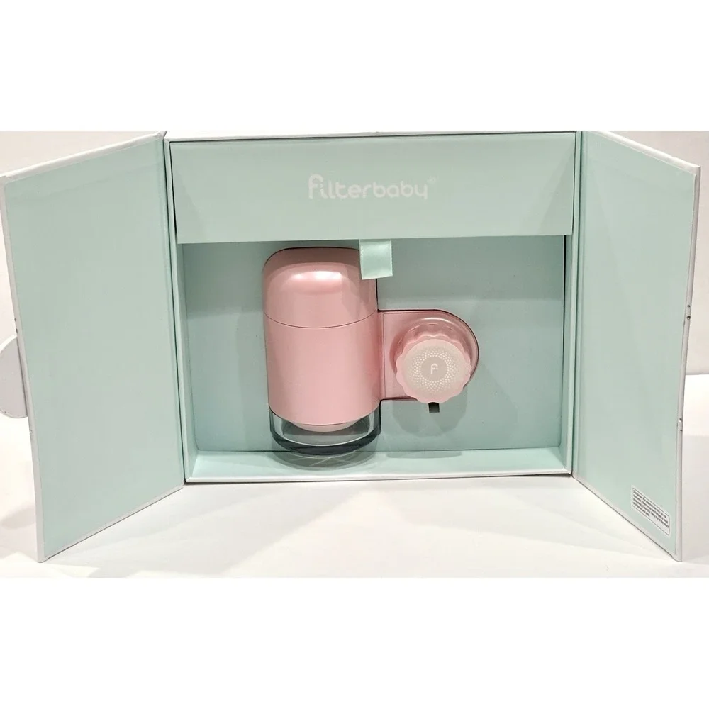 Filterbaby Pink Faucet Water Filter System Open Box w/ 8 Replacement Filters